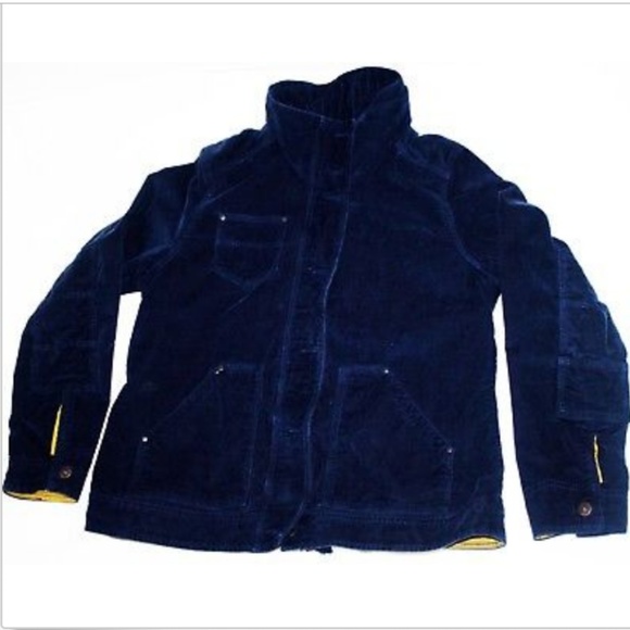Eddie Bauer Blue Corduroy Zip Button Up Jacket - Picture 3 of 8